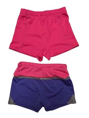 2 Girls Shorts Pink and Purple Size 7